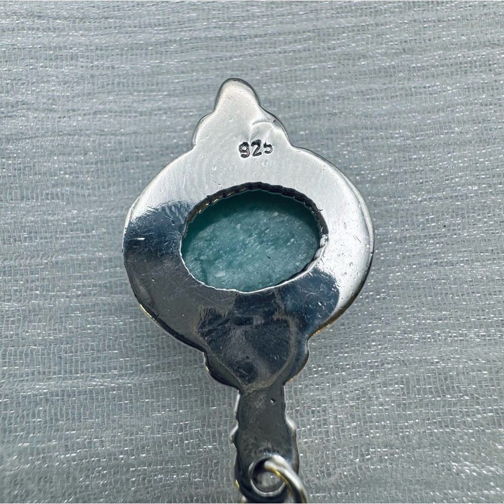 S925 Amazonite Dangle Earrings - image 2